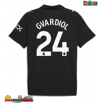 Camisa de Futebol Manchester City Josko Gvardiol #24 Equipamento Secundário 2025-26 Manga Curta